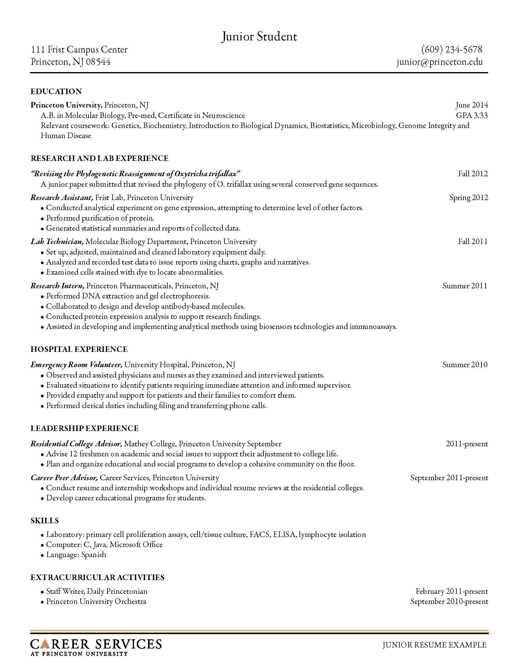 Sample Resume - Fotolip