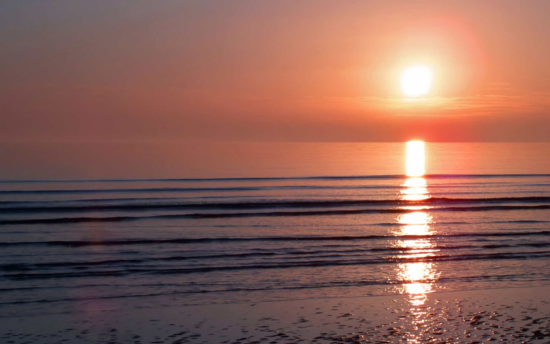 Sea Sundown Wallpaper Fotolip