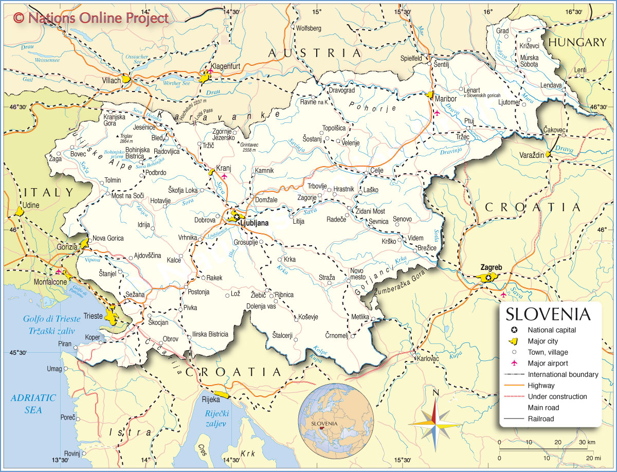 Slovenia Map - Fotolip