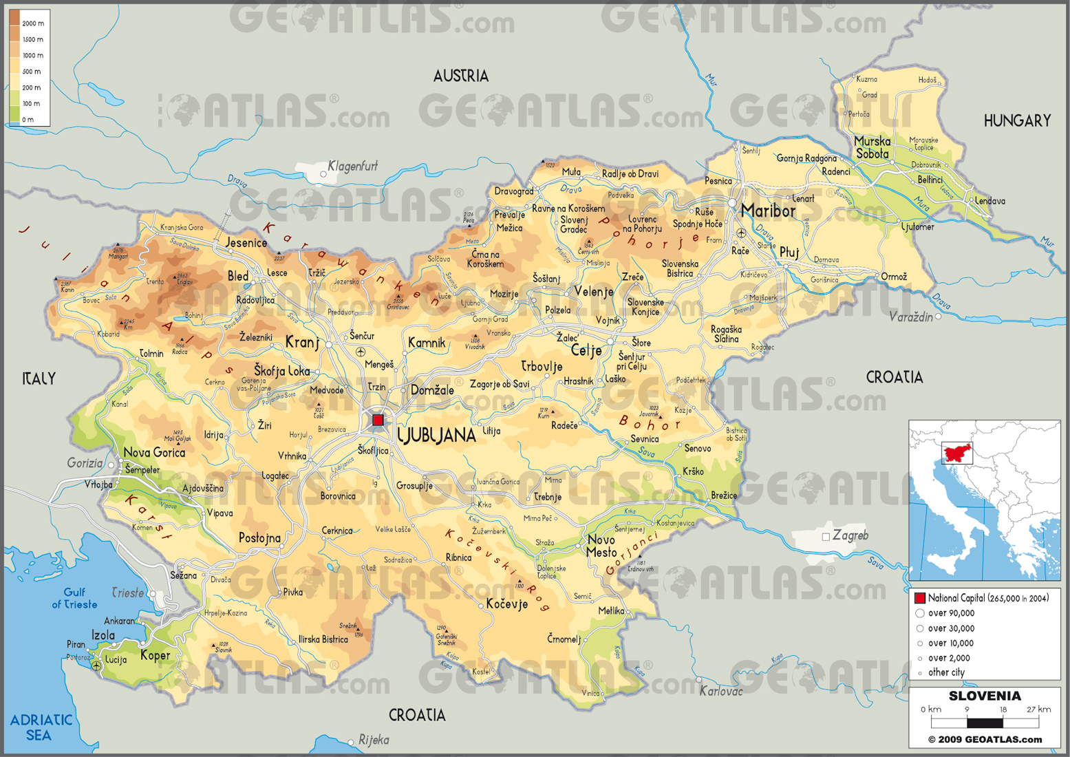 Slovenia Map - Fotolip