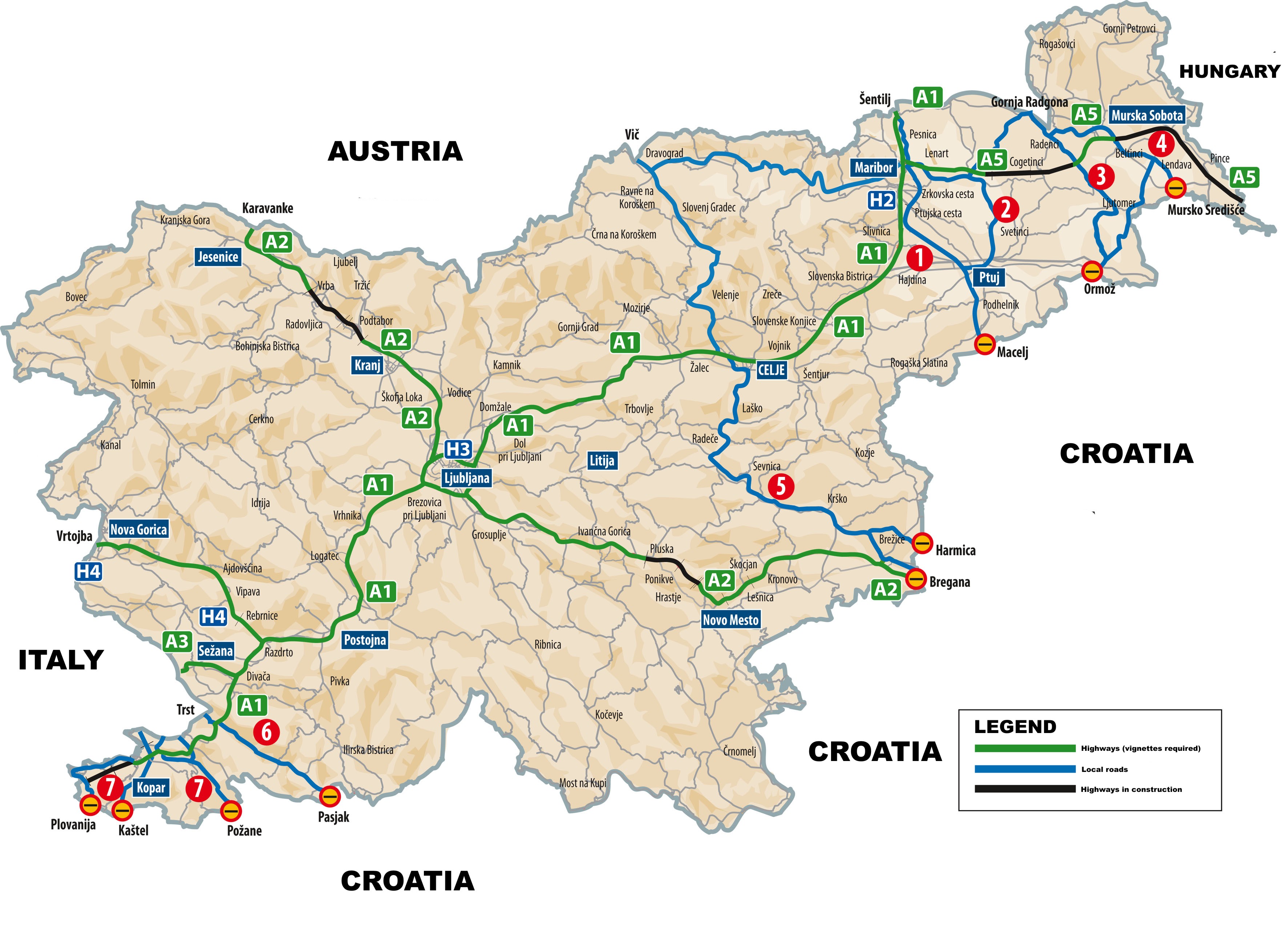 Slovenia Map - Fotolip