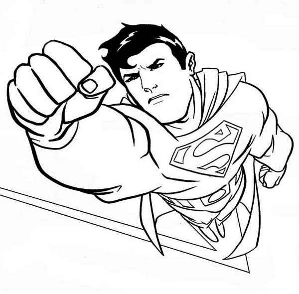 Cool Superman Coloring Page Coloring Pages