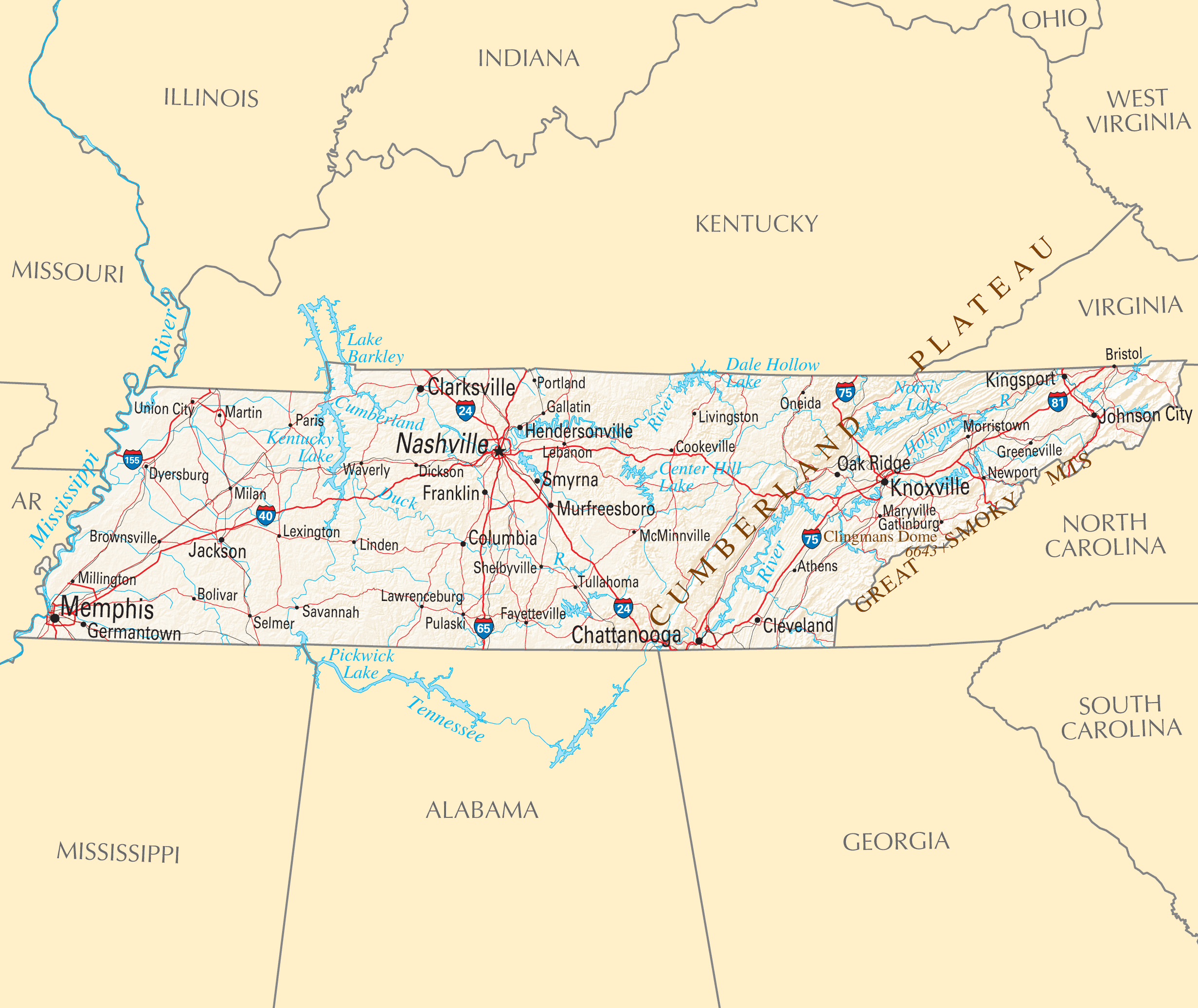 Tennesee Map