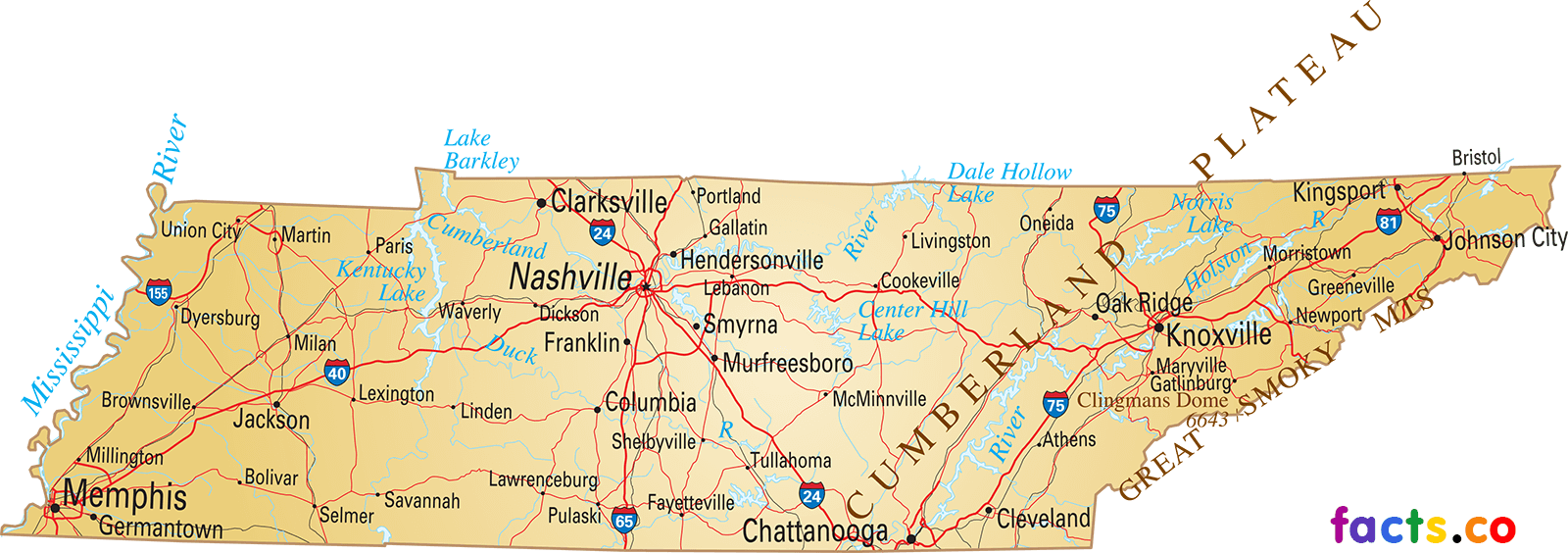 Tennesee Map