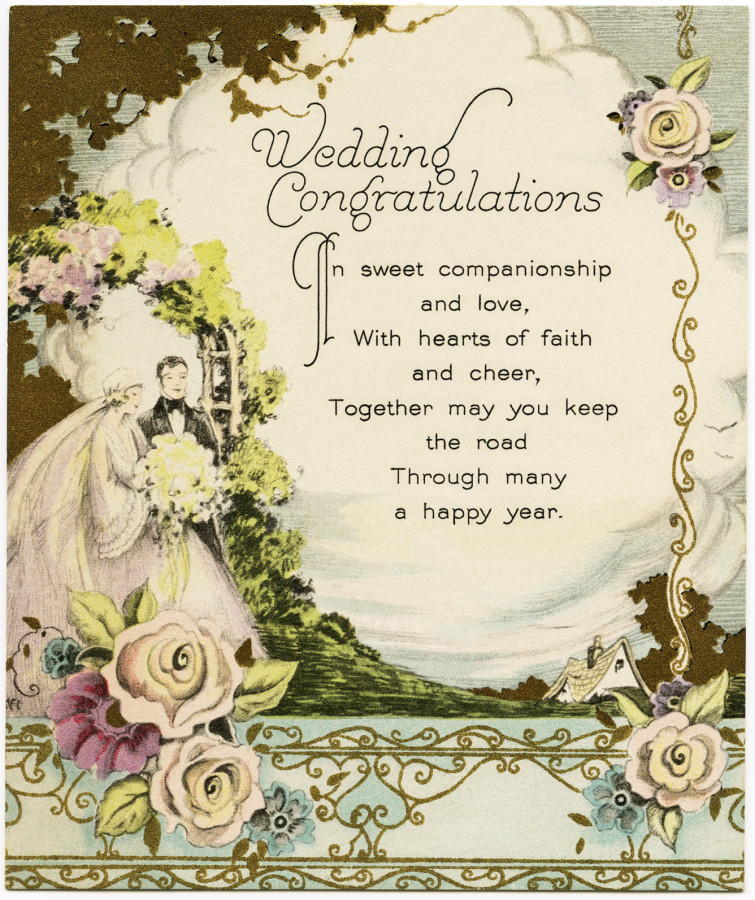 Wedding wishes card