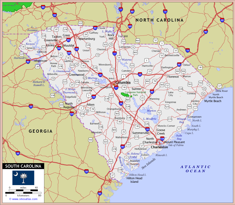 Maps of South Carolina