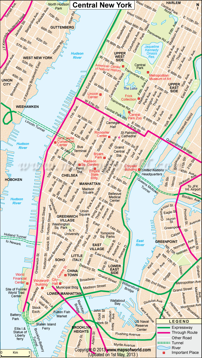 Printable New York City Map