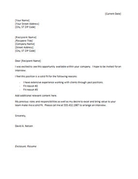 Resume Cover Letter Examples - Fotolip