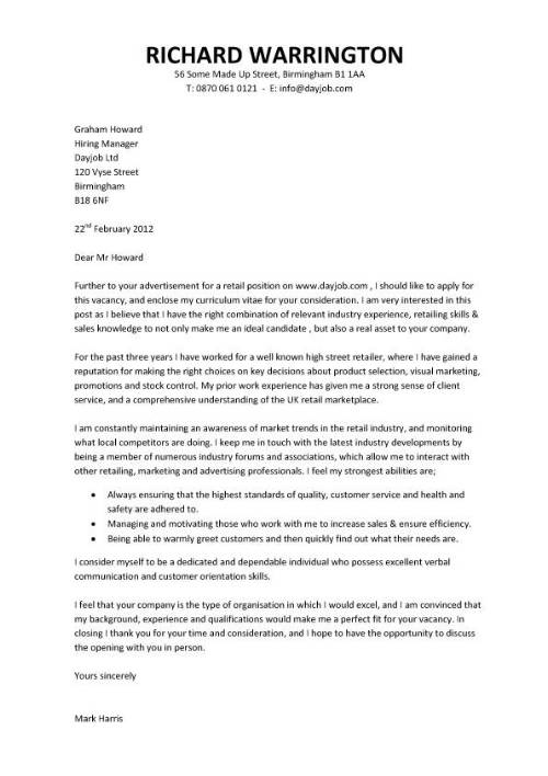 Resume Cover Letter Examples Fotolip