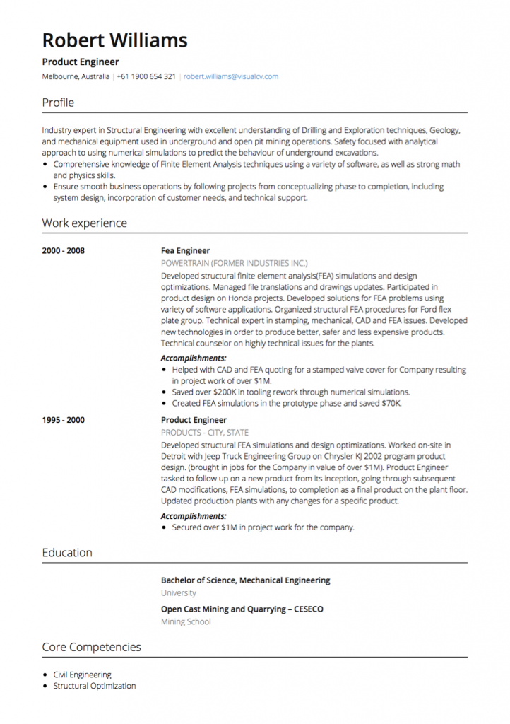A Resume Example