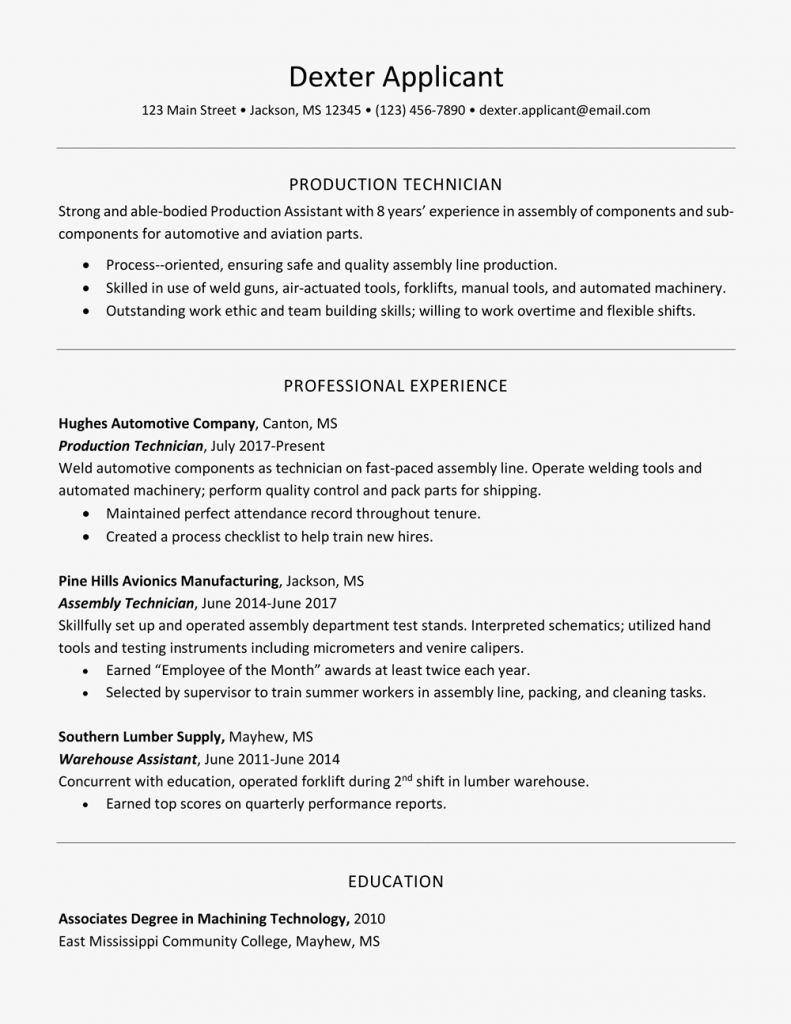 Resume Example