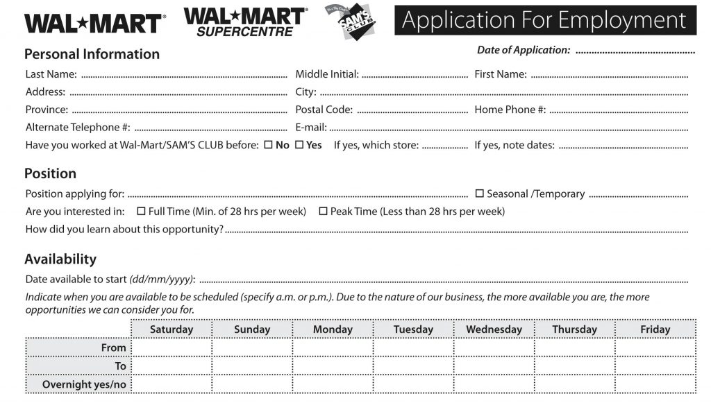 walmart careers jobs application