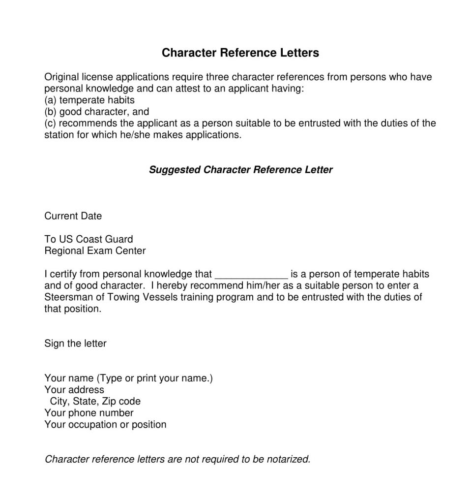 References Letter