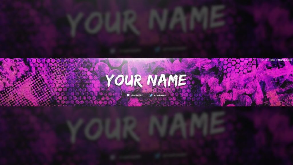 Purple Youtube Banner Template